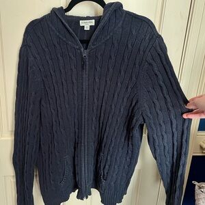 St. John’s Bay Woman Cable Knit Zip-Up Hoodie